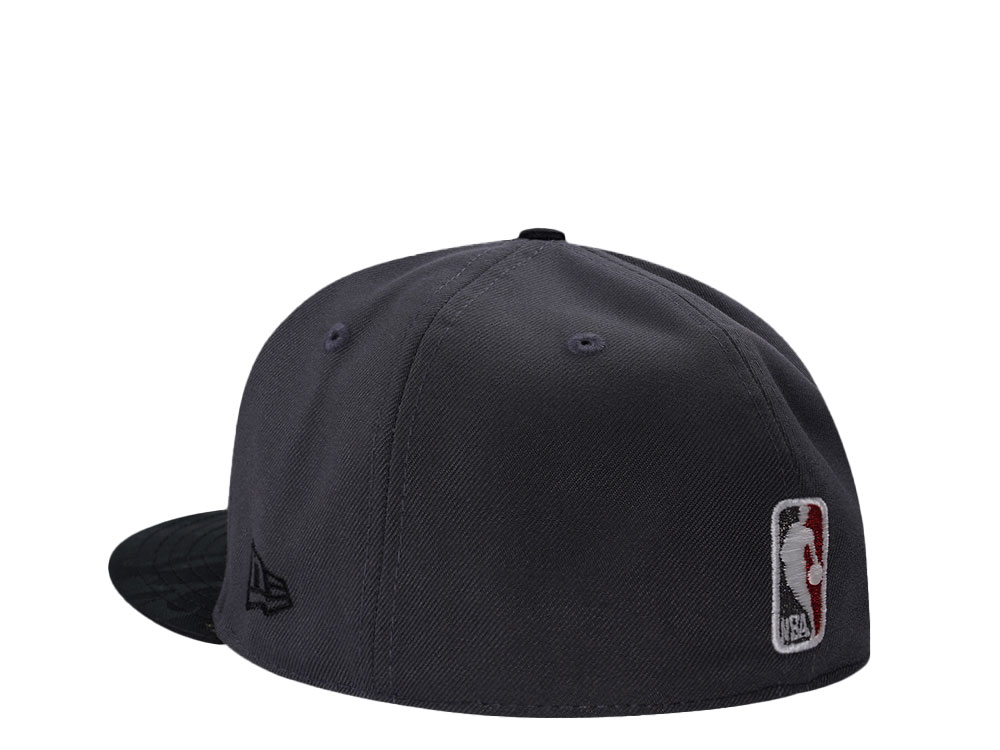 New Era Detroit Pistons NBA Eastern Conference Dark Gray Glow In The Dark Moon Edition 59Fifty Fitted Cap