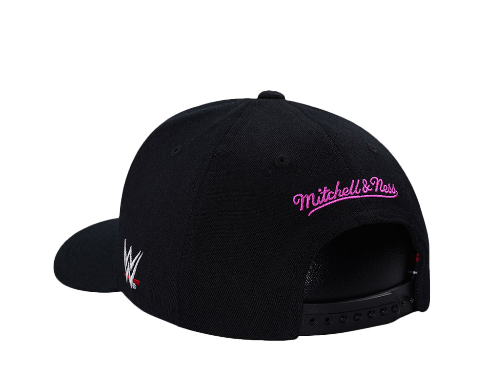 Mitchell & Ness Wrestlemania WWE Bret Hitman Hart Wordmark Classic Red Stretch Snapback Cap
