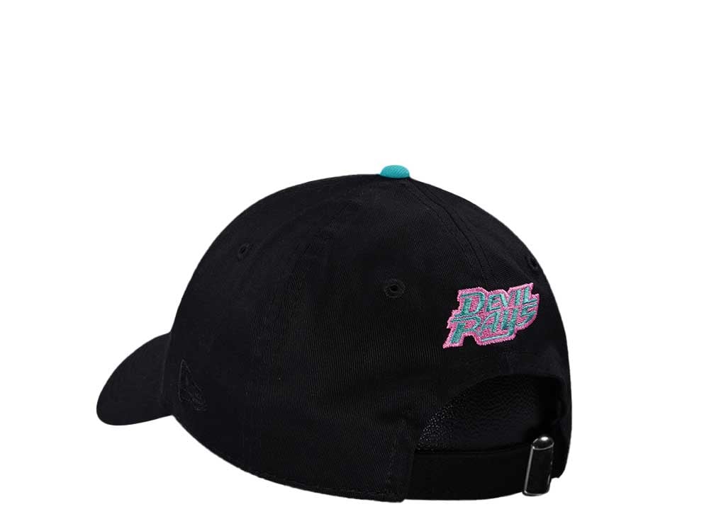 New Era Tampa Bay Rays Black Teal Pink 9Twenty Strapback Cap