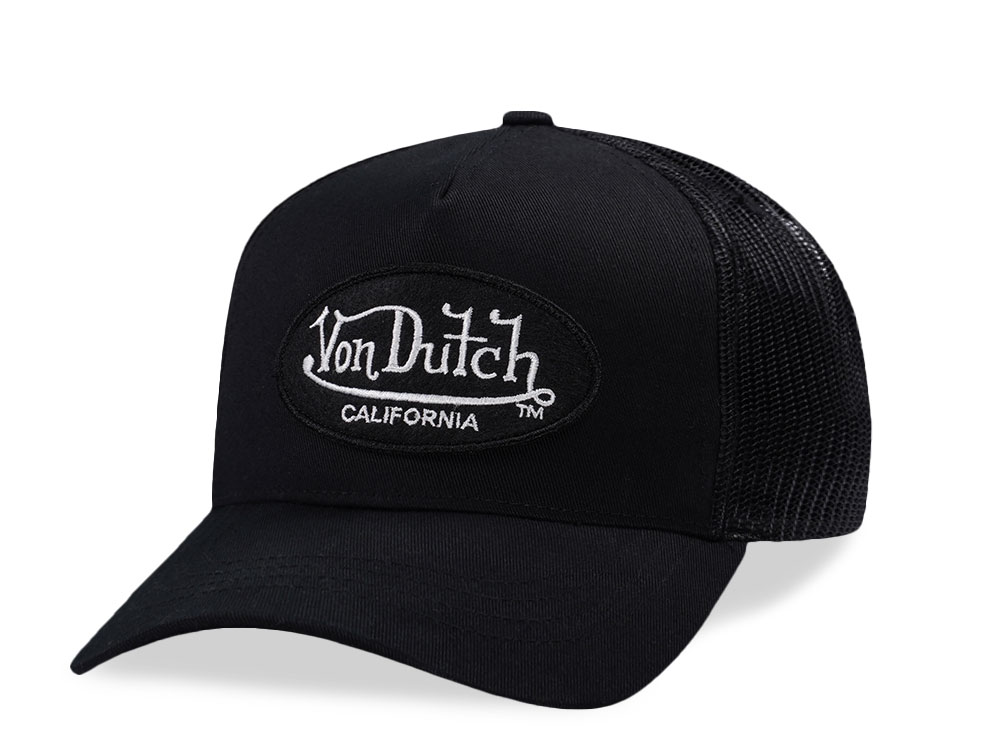 Von Dutch Oval Patch Black Edition Trucker Kids Strapback Cap