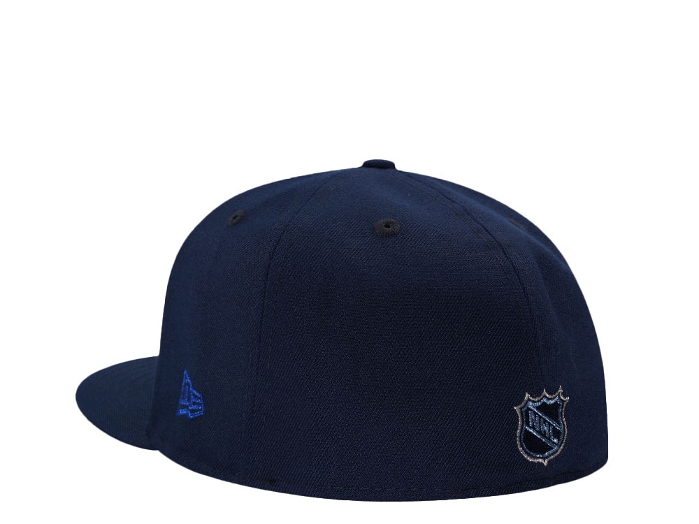 New Era Quebec Nordiques Prince Of Wales Conference Ocean Blue Prime Edition 59Fifty Fitted Cap
