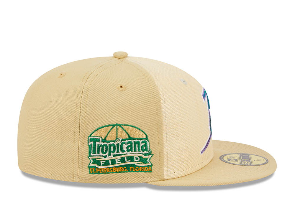 New Era Tampa Bay Rays Tropicana Field Raffia Front Vegas Gold Edition 59Fifty Fitted Cap