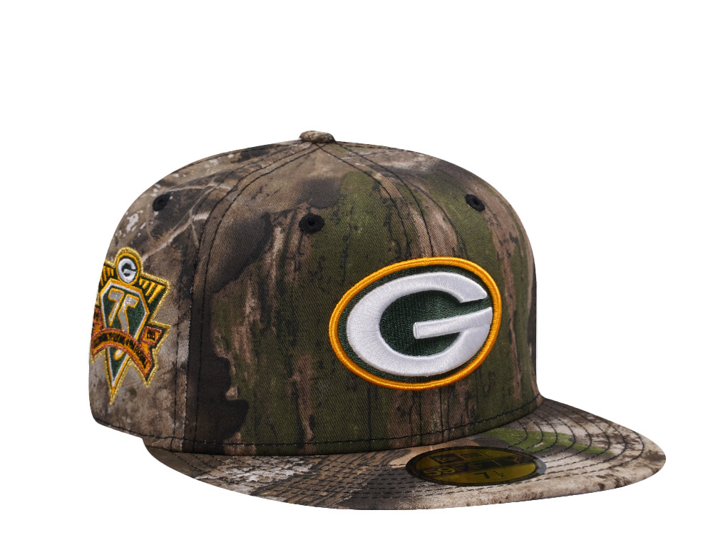 New Era Green Bay Packers 75th Anniversary Realtree APX Prime Edition 59Fifty Fitted Cap