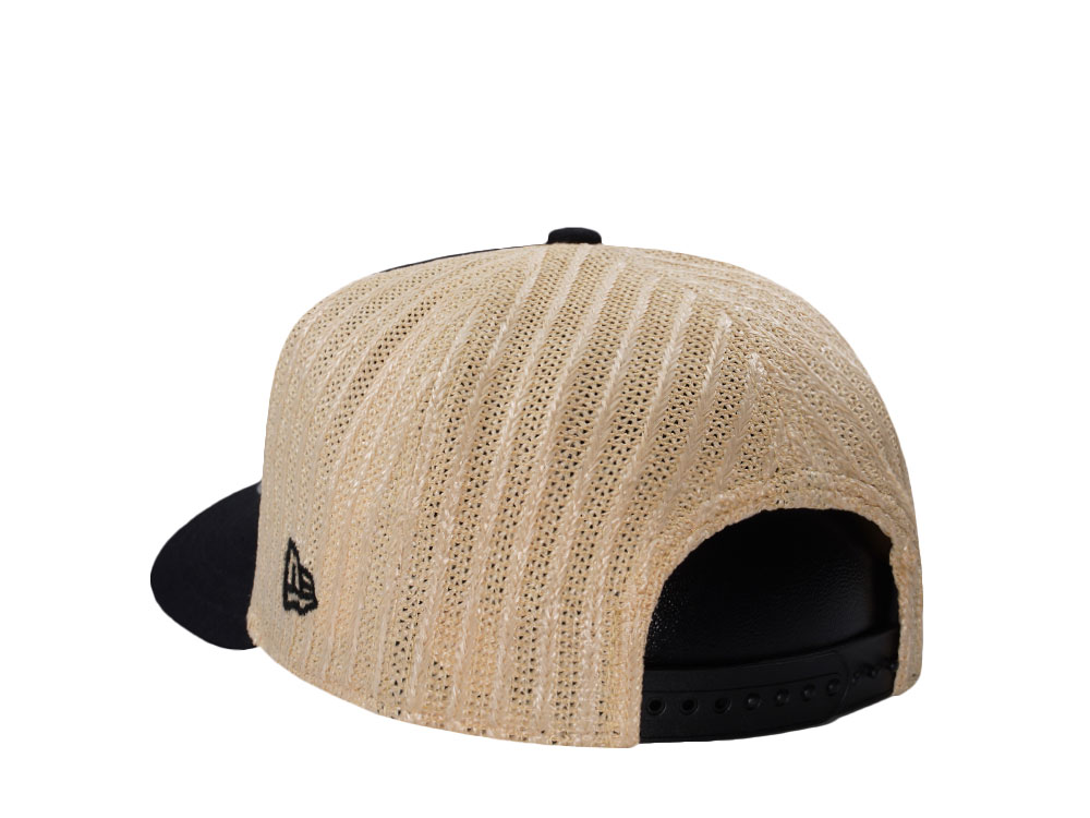 New Era Chicago White Sox Grained Black Edition 9Fifty Trucker A Frame Snapback Cap