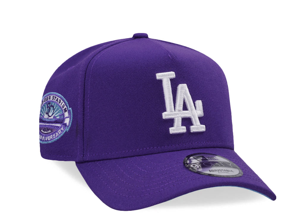 New Era Los Angeles Dodgers Purple 50th Stadium Anniversary Edition 9Forty A Frame Snapback Cap