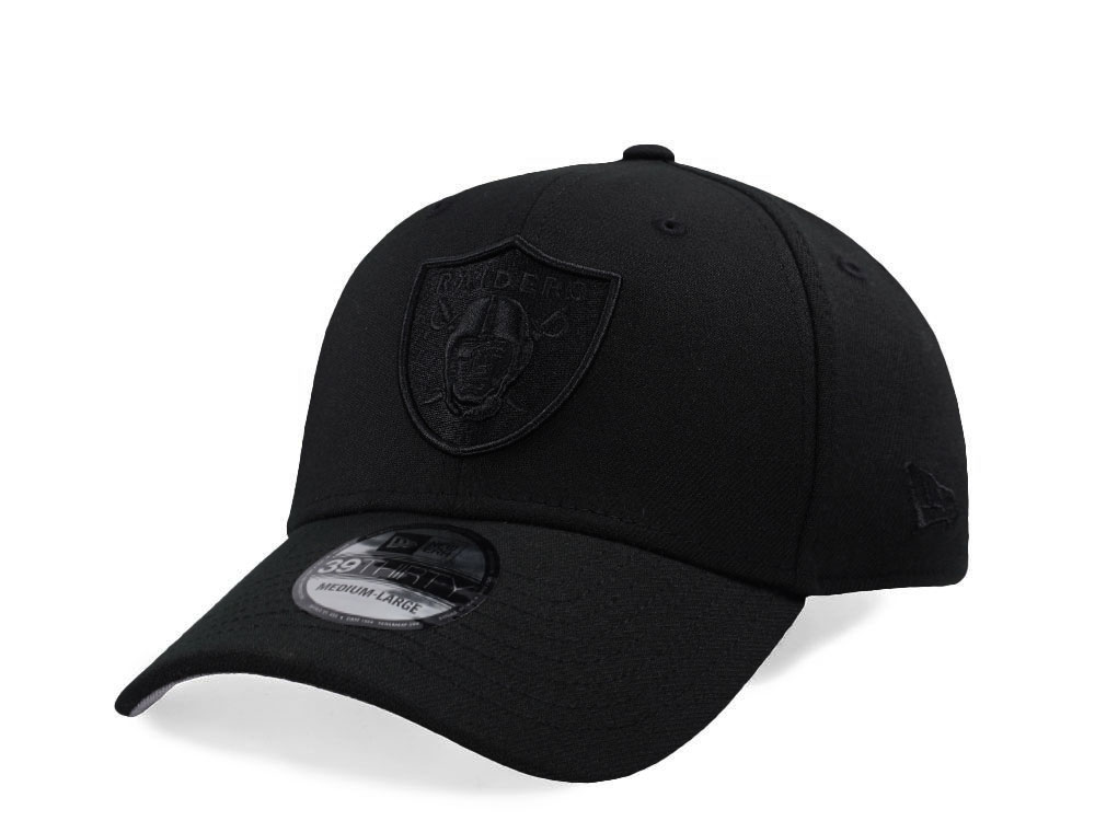 New Era Las Vegas Raiders Black on Black Edition 39Thirty Stretch Fit Cap