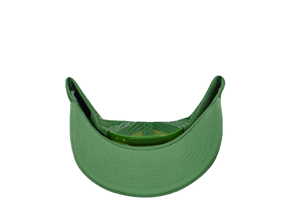 John Deere Logo Green Trucker Snapback Cap
