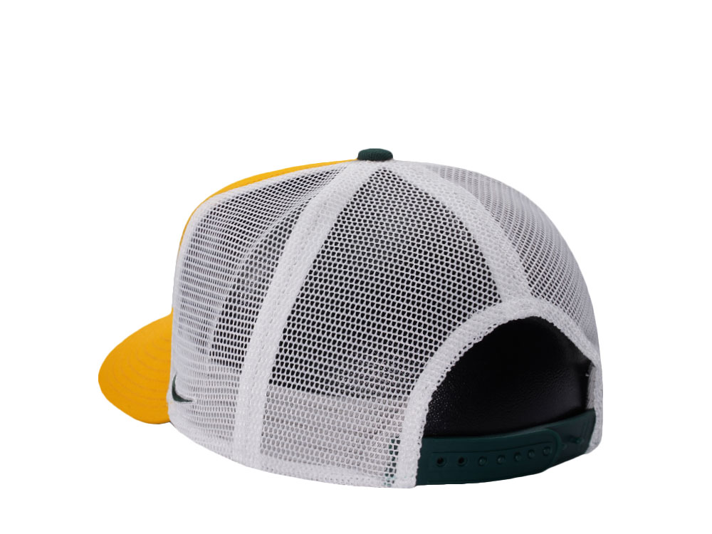 Nike Oakland Athletics Primetime Dri-Fit Rise Yellow Edition Trucker Snapback Cap