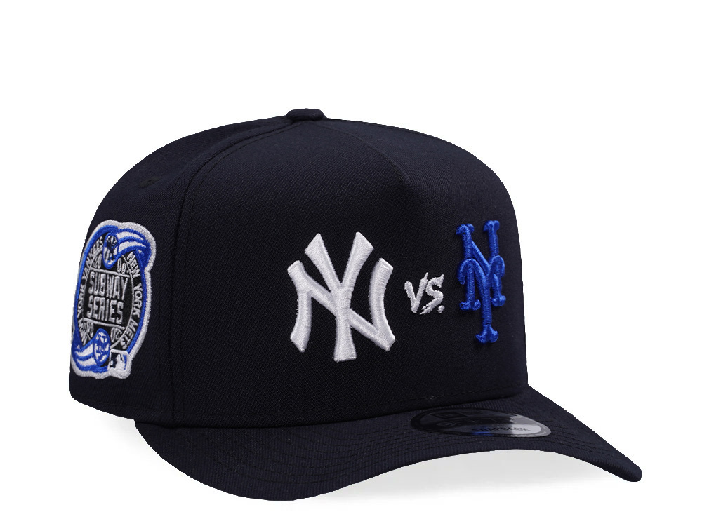 New Era New York Yankees New York Mets Subway Series Navy Prime Edition 9Fifty A Frame Snapback Cap