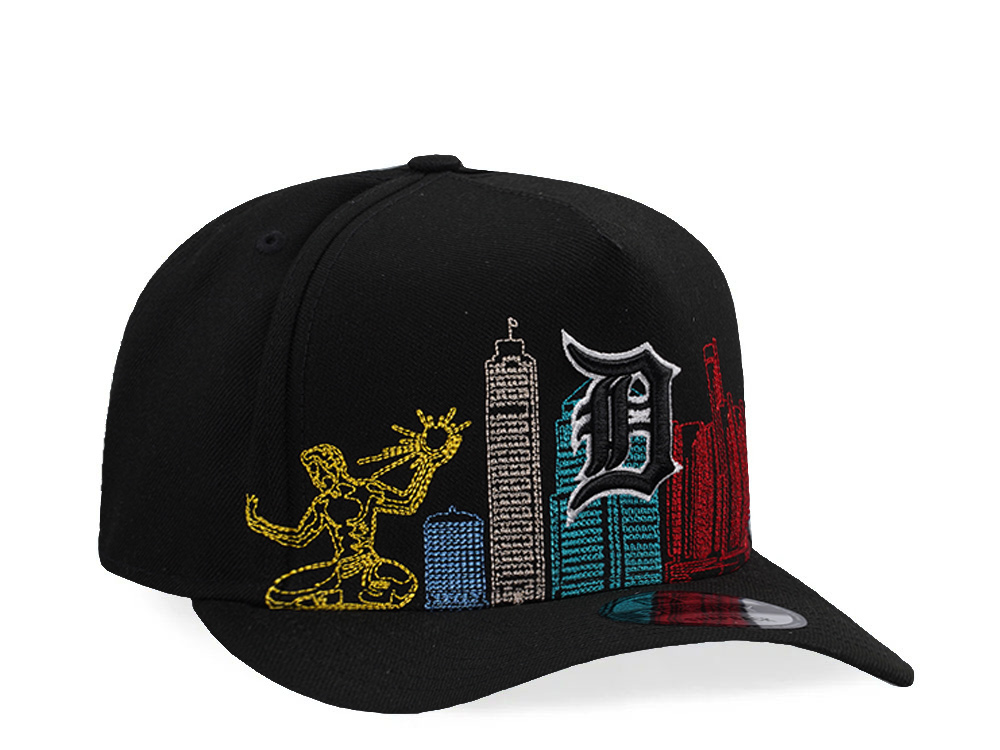 New Era Detroit Tigers Skyline Black Prime Edition 9Fifty A Frame Snapback Cap