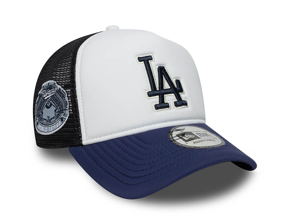 New Era Los Angeles Dodgers World Series Patch 9Forty A Frame Trucker Snapback Cap