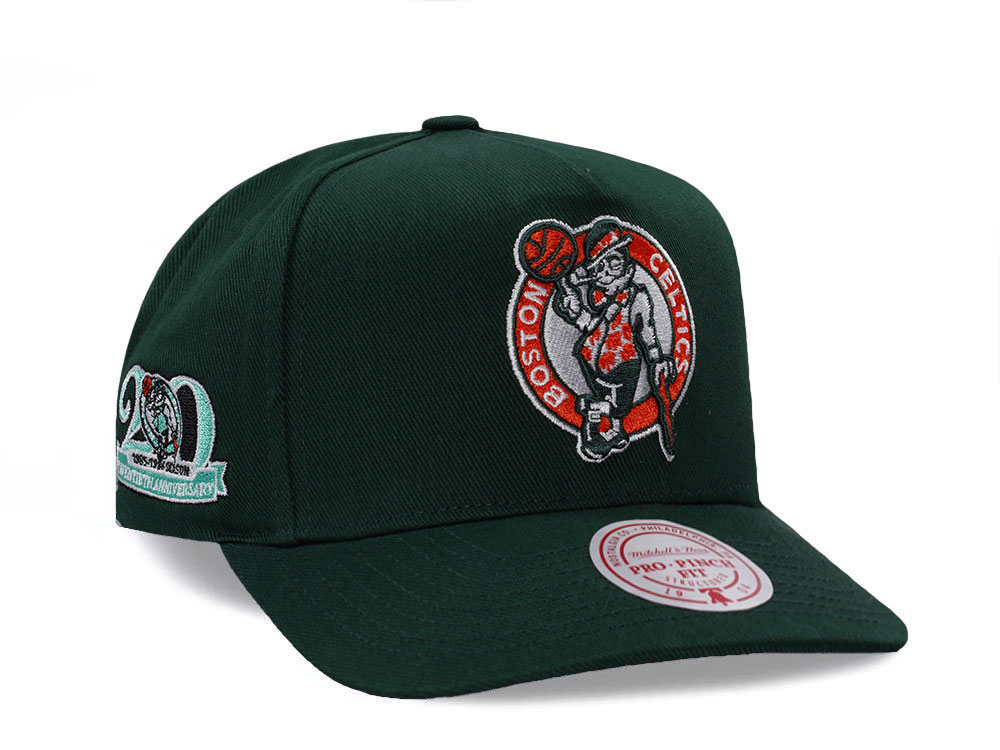 Mitchell & Ness Boston Celtics 20th Anniversary Green Edition Pro Pinch Fit Snapback Cap